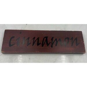 Vintage Wooden Wall Sign 16x5" Brown Cinnamon Painted Rectangle Shape Home Decor